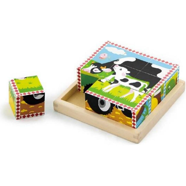 Пазл-кубики Viga Toys "Ферма" (59789)