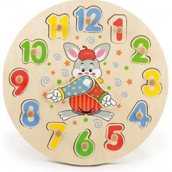 Набор для обучения Viga Toys Часы-пазл (56171)