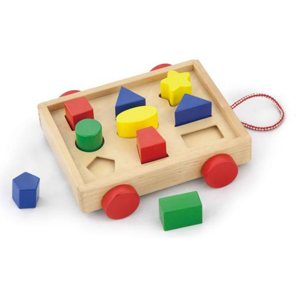 Сортер Viga Toys "Тележка с блоками" (58583)