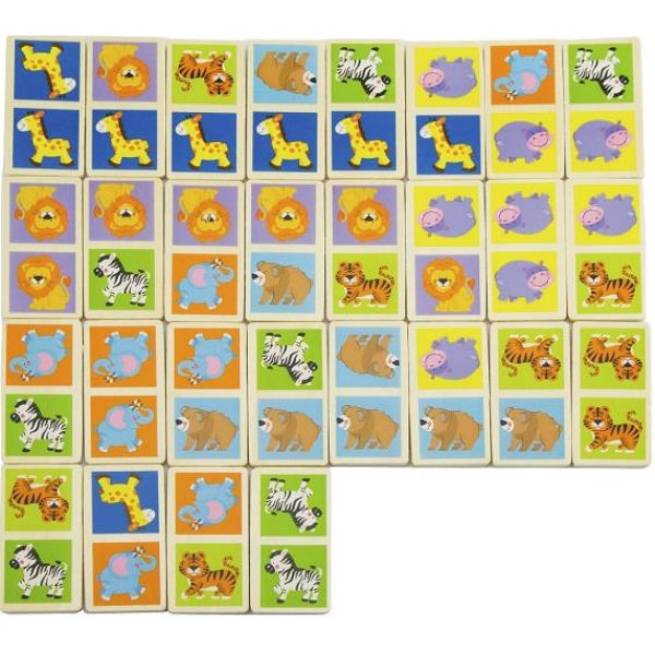 Настольная игра Viga Toys домино Дикие животные (51307)