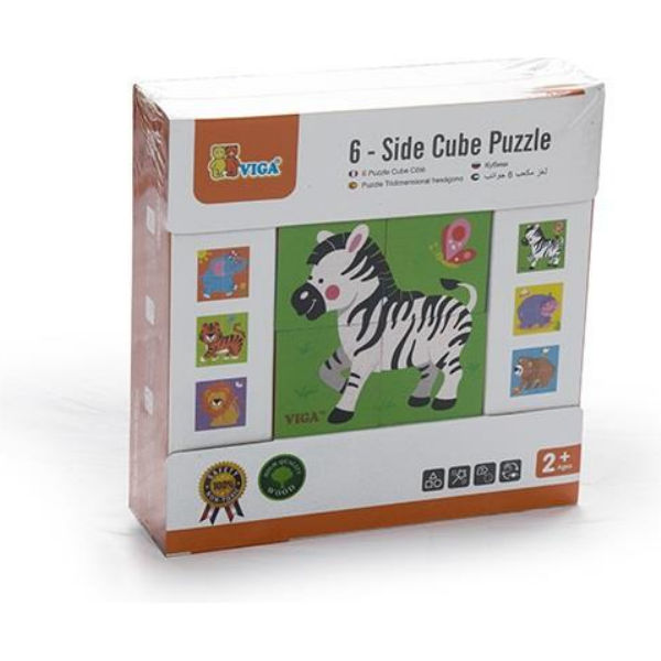 Пазл-кубики Viga Toys Дикие животные (50836)