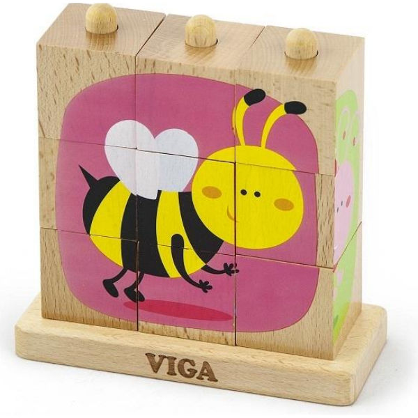 Пазл-пірамідка Viga Toys "Комахи" (50158)