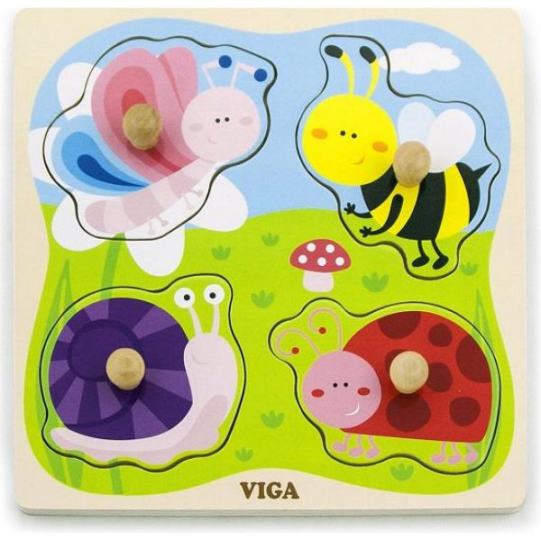 Пазл Viga Toys "Насекомые" (50131)
