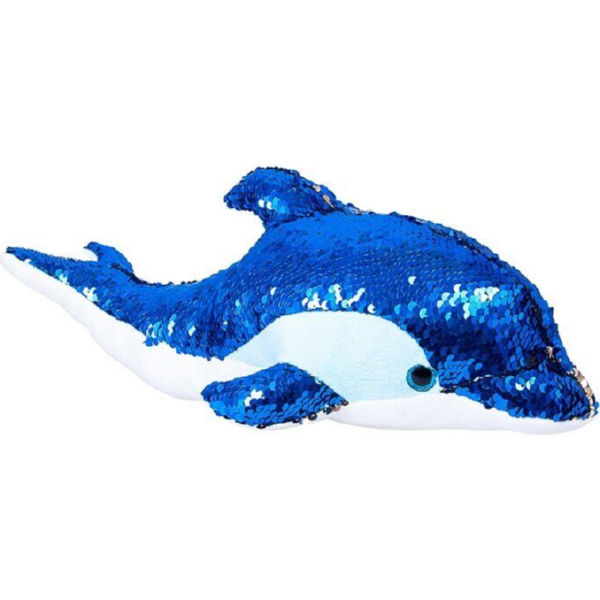 Мягкая игрушка FANCY Дельфин блестящий с пайетками 39 см (DIN01)