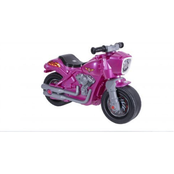 Мотоцикл 2-х колісний з сигналом рожевий 504_Р