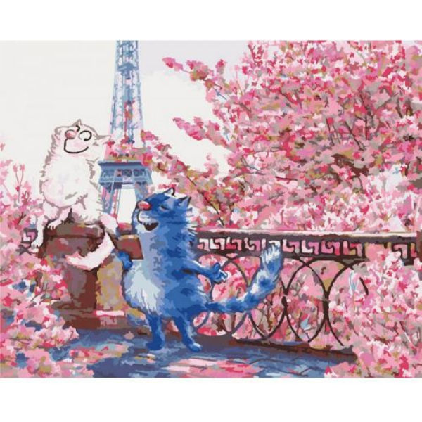 Картина по номерам "Свидание в Париже" ★★★★★ КНО4047