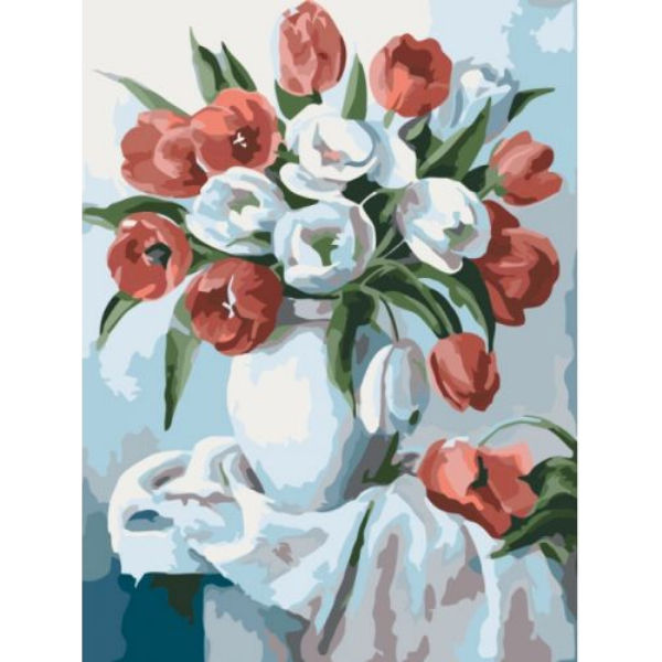 Картина по номерам "Букет ярких тюльпанов" ★★★ КНО2046