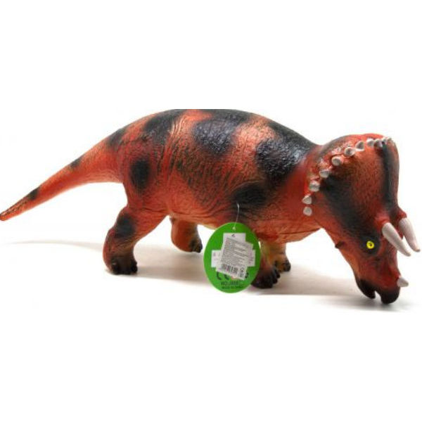 Динозавр резиновый "Трицератопс", большой, со звуком JX102-5