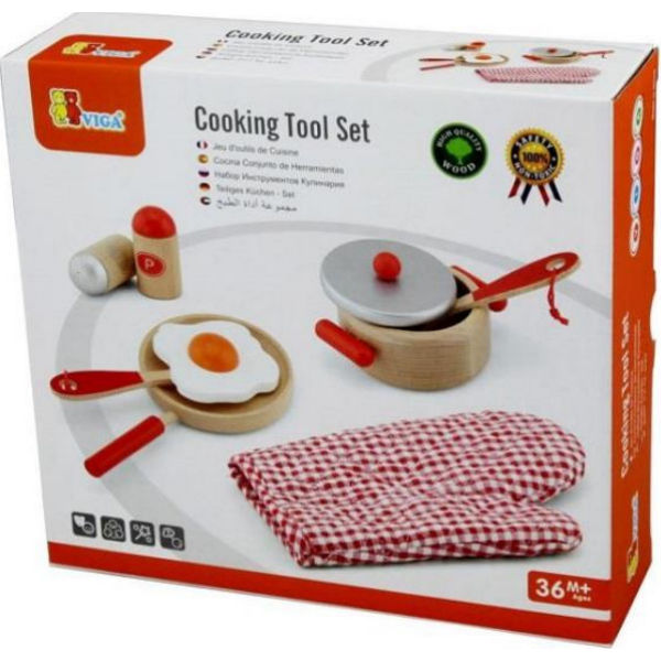 Игровой набор Viga Toys "Маленький повар", красный (50721)