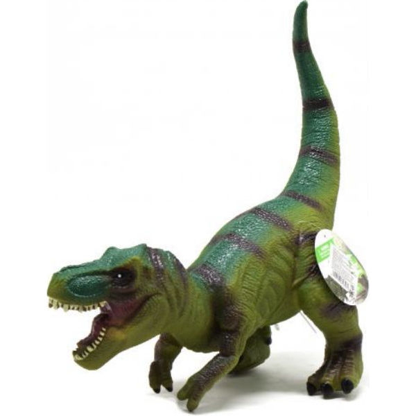Динозавр резиновый "Тираннозавр", со звуком (зеленый) JX105-6B