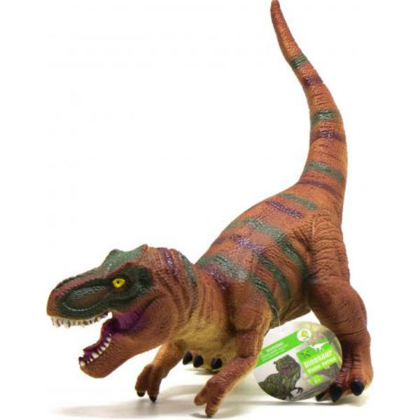 Динозавр резиновый "Тираннозавр", со звуком (коричневый) JX106-6B