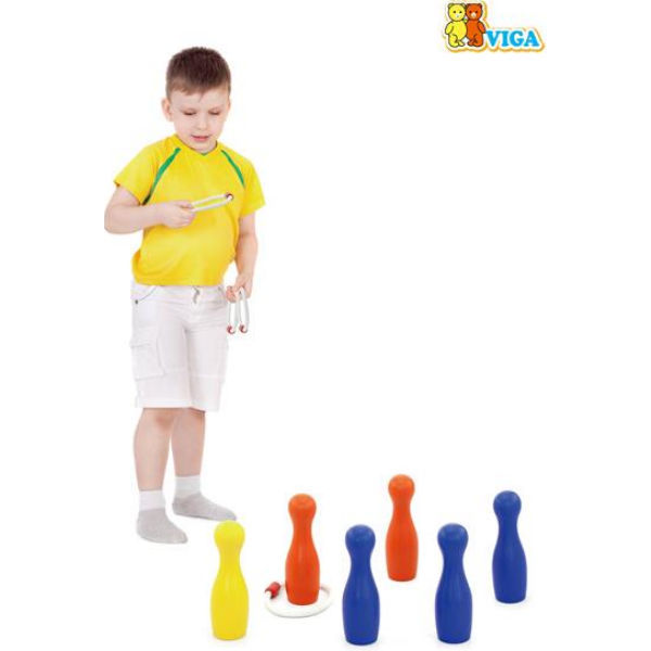 Гра Viga Toys 2-в-1 Боулінг і кільце (50665)