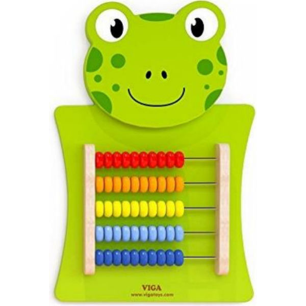 Настенная игрушка Viga Toys Лягушка со счетами (50679)