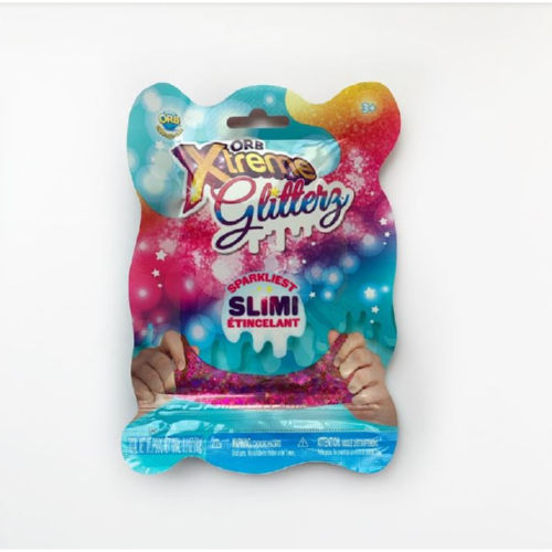 ORB Slimy Xtreme Glitterz: глиттерный слайм фиолетовый (90 г)