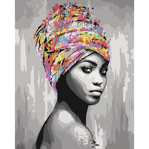 Картина по номерам "Африканская красота" КНО4587