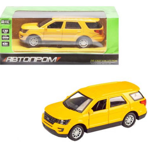 Детская коллекционная машинка ford, форд желтая 1:32 автопром 3270
