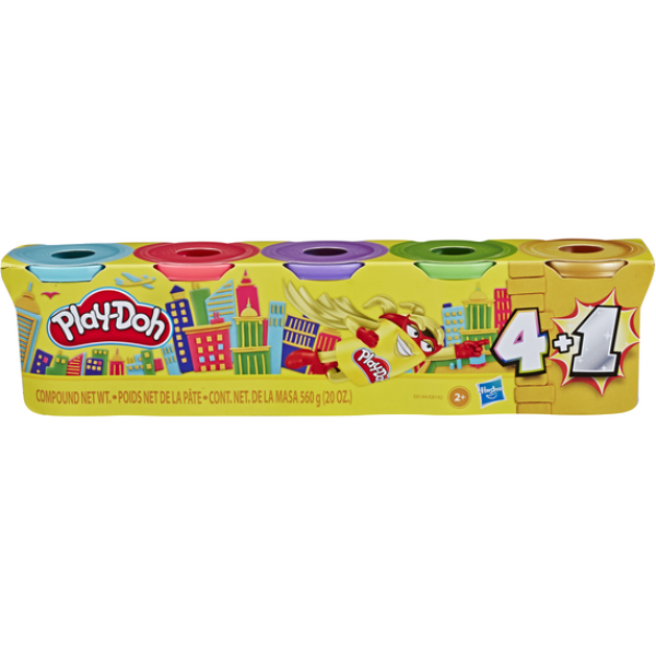 Play-Doh Супер набор из 5 баночек, (голубой,розовый,сиреневый,салатовый,золото) E8142_E8144