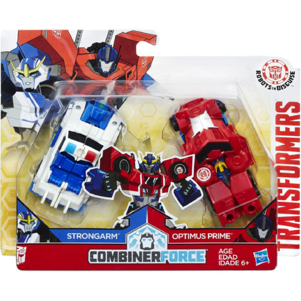 Ігровий набір Hasbro Transformers Роботи під прикриттям - Креш-Комбанер Стронгарм і Оптимус прайм (C0628_C0629)