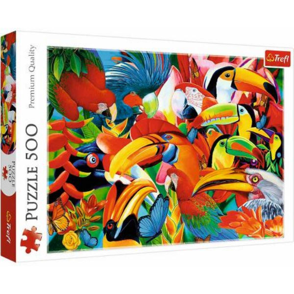 Пазлы "Цветные птички", 500 элементов 37328