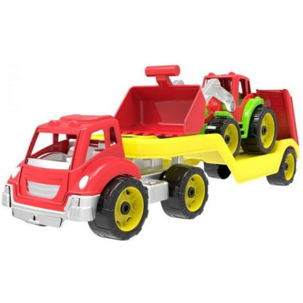 Автовоз с трактором технок, красный 3916 технок 117688
