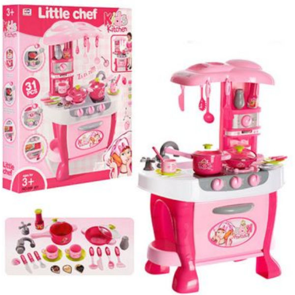 Кухня з плитою і набором посуду "Little chef" 008-801A
