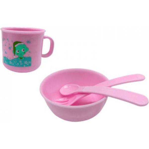 Набір посуду для дітей "Honey Baby" (рожевий) 123