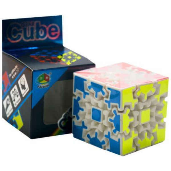 Головоломка на шестернях "Gear Cube" (белая) 689A