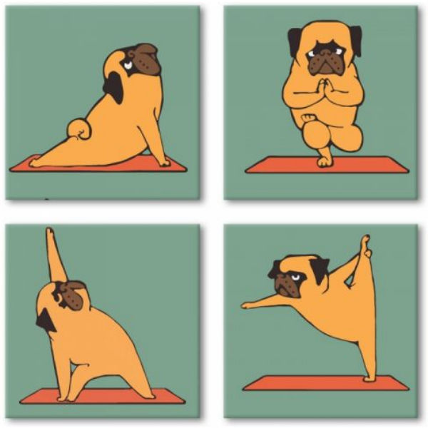 Картина по номерам "Полиптих: Yoga-dog" ★★ KNP012