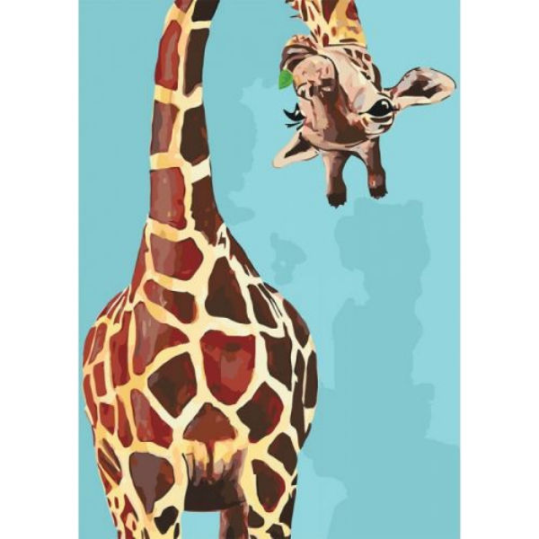 Картина по номерам "Весёлый жираф" ★★★ КНО4061