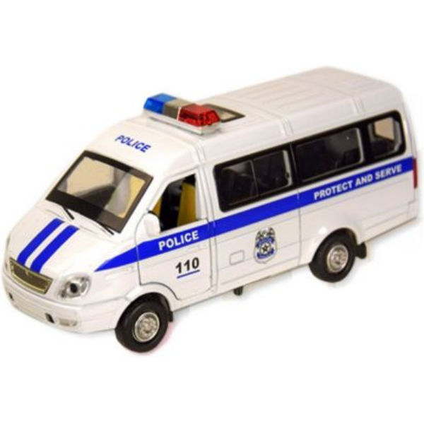 Машинка инерционная "Газель Полиция" из серии "Автопром" 7644