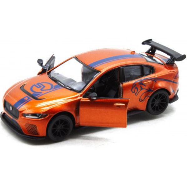 Автомодель jaguar xe sv, ягуар оранжевая 1:38 kinsmart kt5416fw