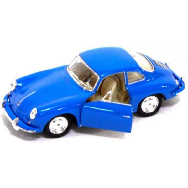 Модель автомобиля porsche 356 b carrera, порше карера синяя 1:32 kinsmart kt5398w