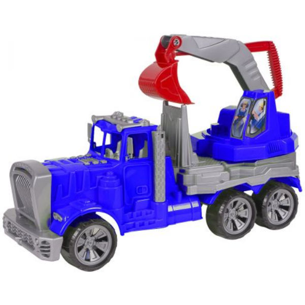 Авто грузовик-экскаватор (синий) 554