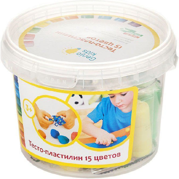 Набір для дитячої творчості «Тісто-пластилін 15 кольорів» - Genio Kids (TA1066V)