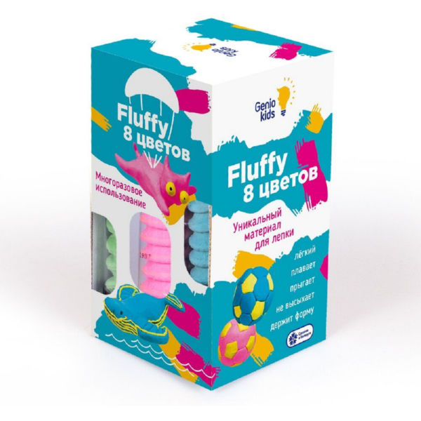 Воздушный пластилин для детской лепки GENIO KIDS «Fluffy 8 цветов» (TA1503) (4814723006012)