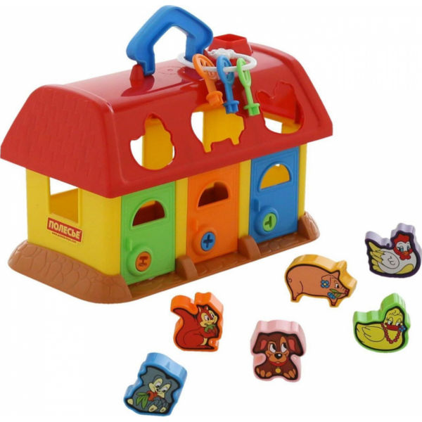 Розвиваюча іграшка будиночок для звірів Polesie червоний (9166-1)