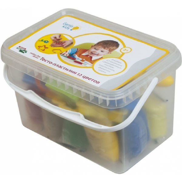 Набір Genio Kids-Art для дитячих розваг тісто-пластилін 12 кольорів (TA1068V)