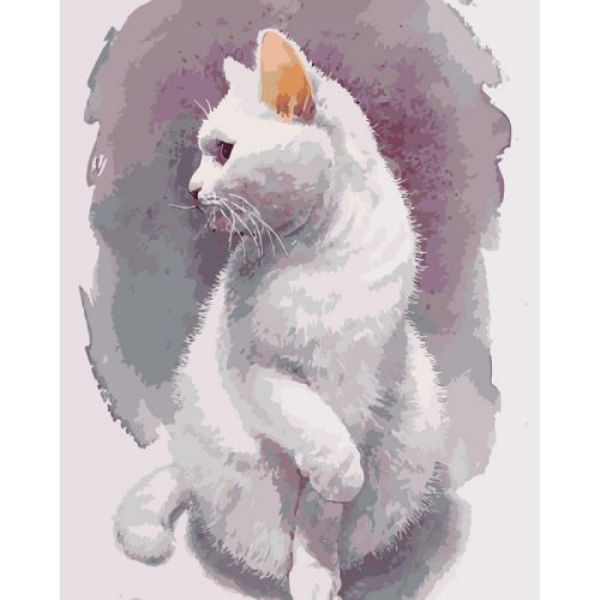 Картина по номерам "Нежный кот" ★★★★ КНО4181