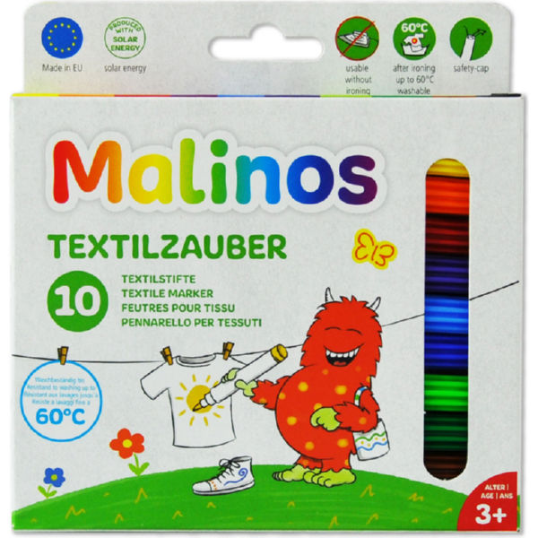 Фломастери текстильні Malinos Textil 10 шт