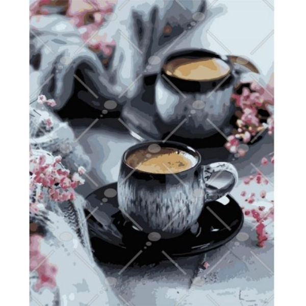 Картина по номерам "Кофе на двоих" КНО5548