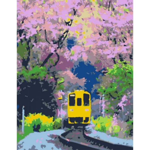 Картина по номерам "Яркий поезд" ★★☆ N00013174