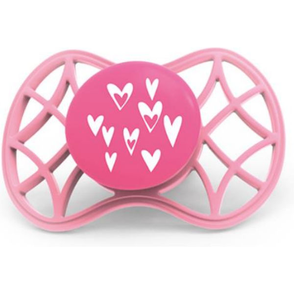 Пустушка симетрично Nuvita NV7085 Air55 Cool 6m + "сердечка" рожева