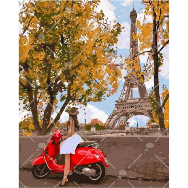 Картина по номерам "Впервые в Париже" ★★★★ КНО4581