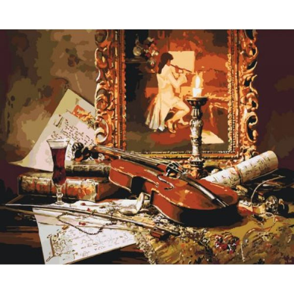 Картина по номерам "Волшебная музыка скрипки" ★★★★★ КНО2509