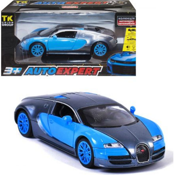 Машинка металлическая Bugatti, голубая 52955