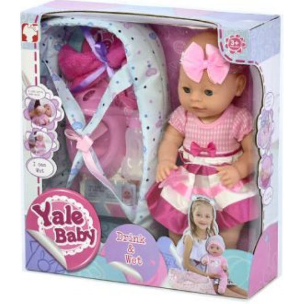 Пупс "Yale Baby", в переноске (в розовом) YL1811I