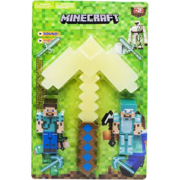 Игровой набор с оружием "Minecraft", желтая кирка JL18334B-2