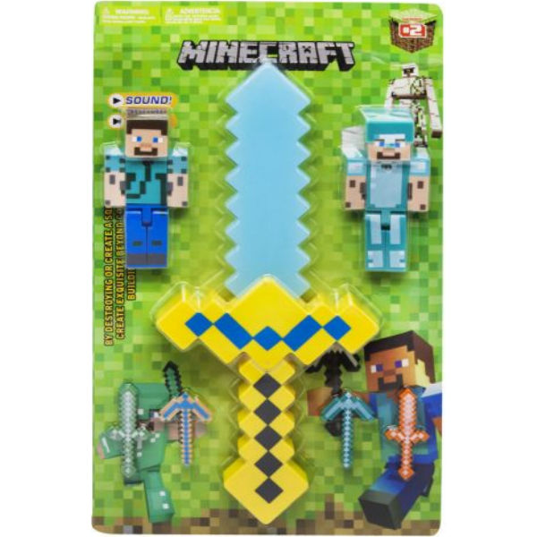 Игровой набор с оружием "Minecraft", голубой меч JL18334B-2