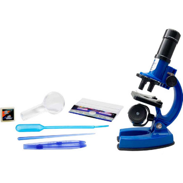 Синій дитячий мікроскоп EASTCOLIGHT з аксесуарами (збільшення до 450 разів)