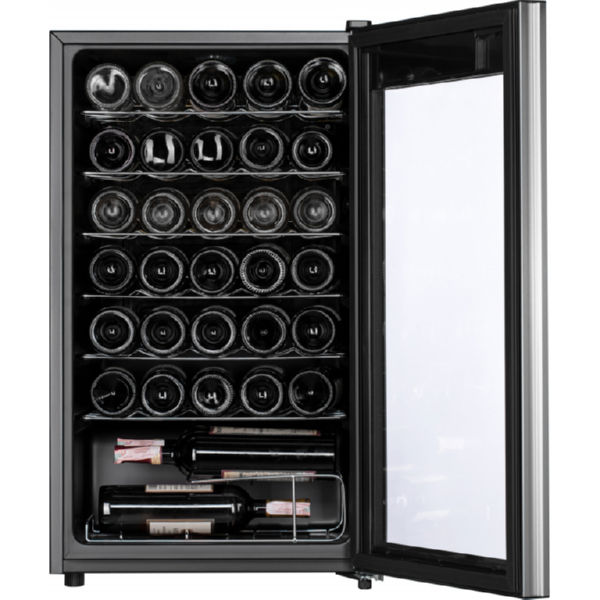 Винный шкаф Ardesto WCF-M34 84 см/34 бутылки/А/темп. 5-18С/Led-подсветка/дисплей/черный